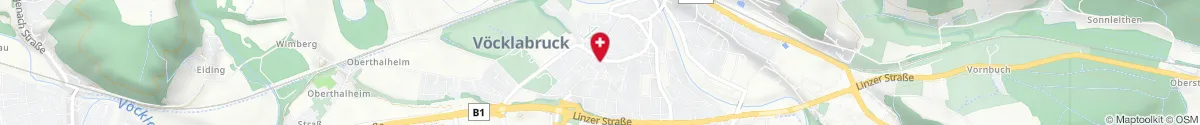 Kartendarstellung des Standorts für Apotheke Am Salzburger Tor in 4840 Vöcklabruck